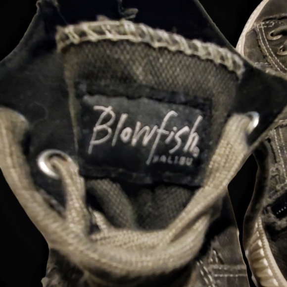 Blowfish womens Dark Grey canvas Midtop sneakers. - Picture 7 of 10